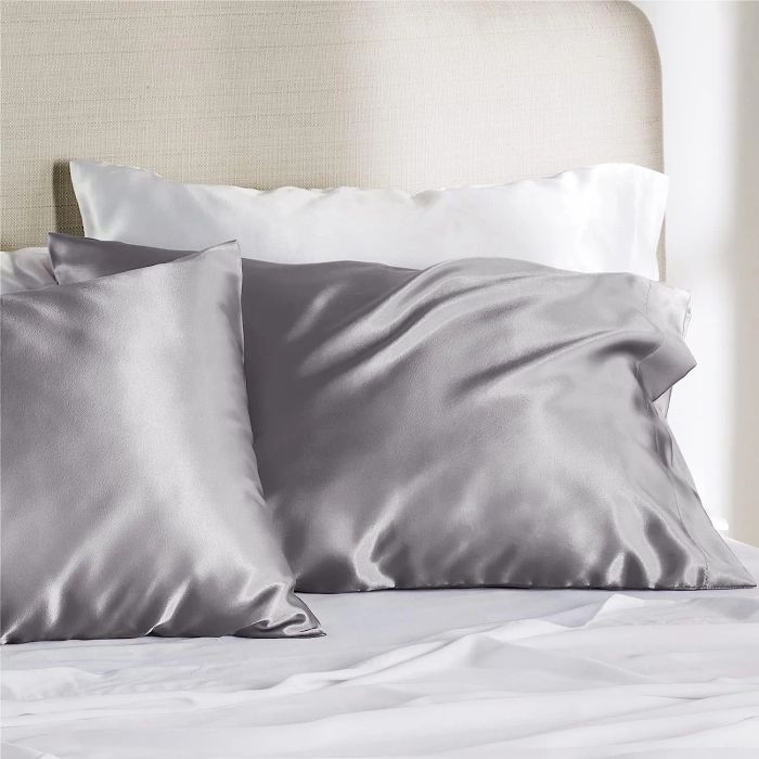 The pillowcases in grey