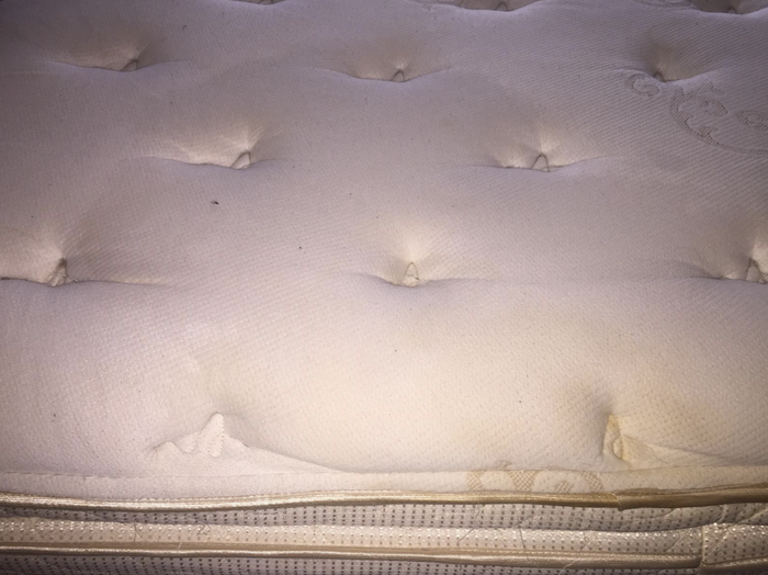 the same mattress now completely free of the stain