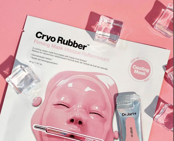 Pink firming face mask for skincare