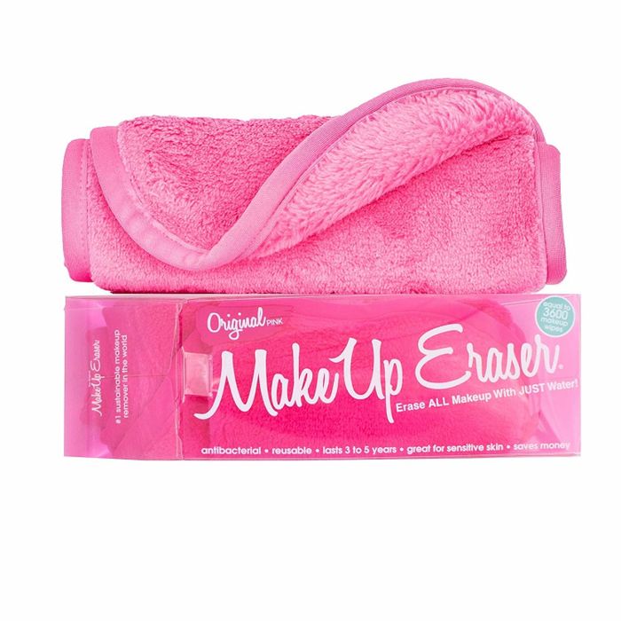 A soft pink washcloth.
