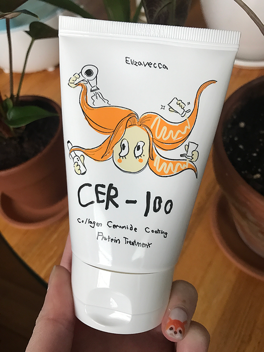 The tube of the hair treatment