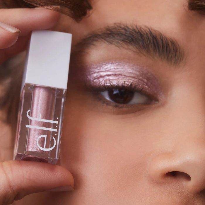Model showcasing the purple Little Dipper eyeshadow