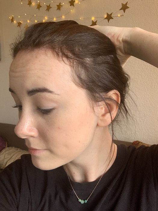 Reviewer’s hair after using the biotin shampoo