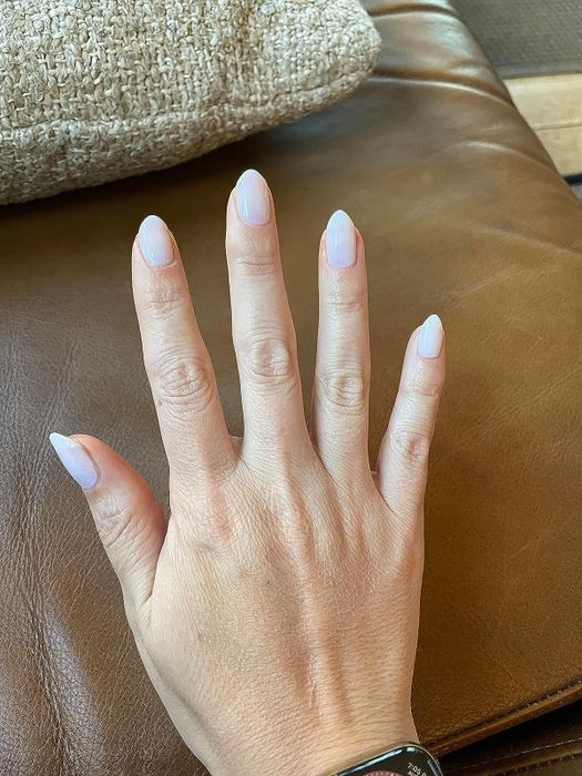 A neutral milky manicure that's elegantly chic
