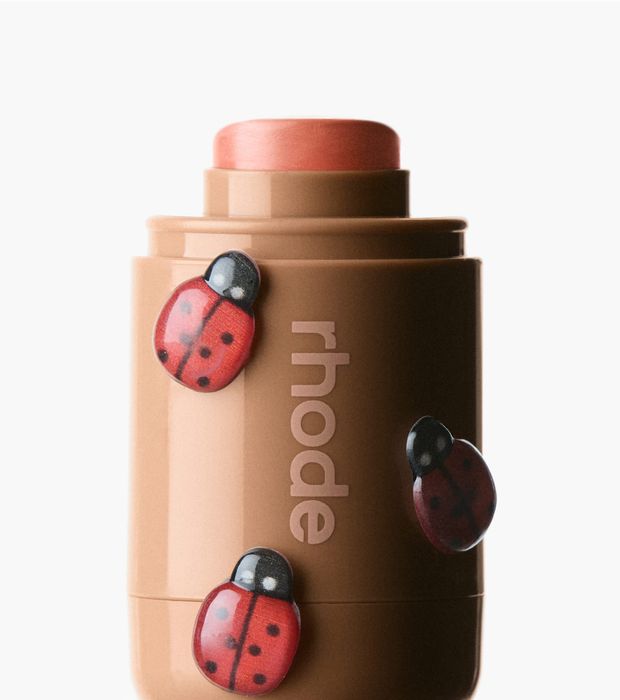 Rhode cream blush tube featuring cute ladybug designs