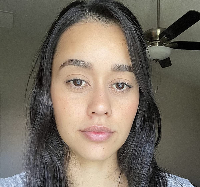 Before photo of a reviewer with bare lips.