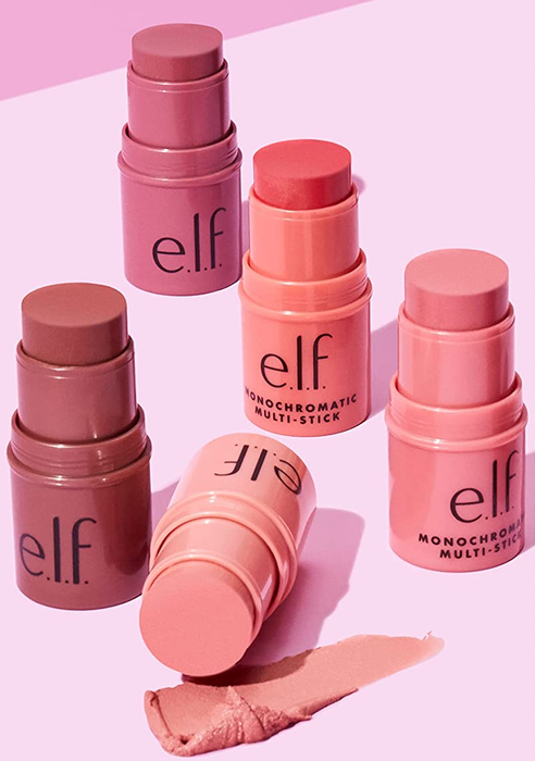 Tubes of multisticks in pink and red shades
