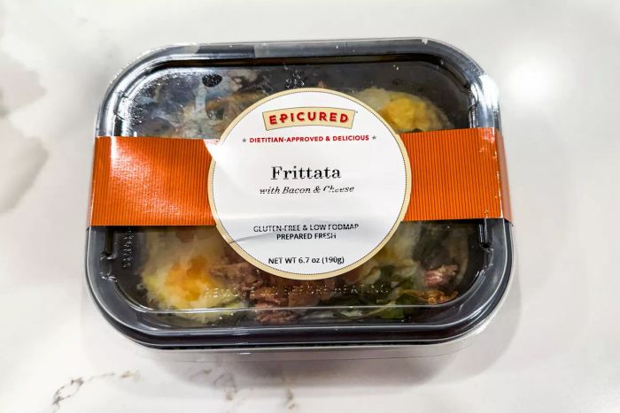 A packaged meal from the Epicured meal kit box
