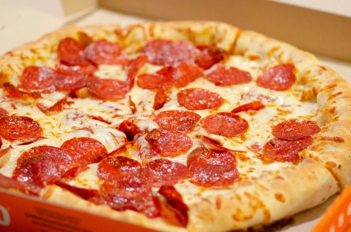 pepperoni-topped pizza