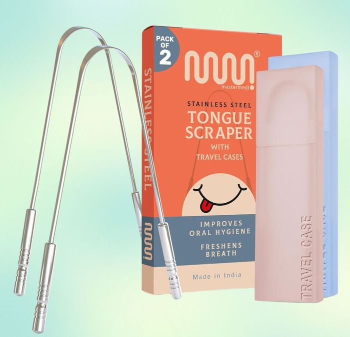 The stainless steel tongue cleaners