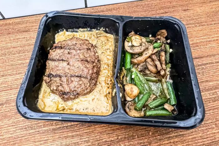 A Factor Meal Kit after microwaving