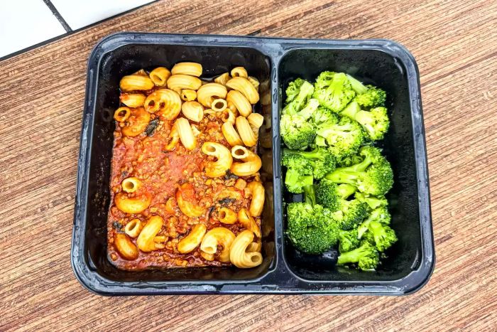 A Factor Meal Kit after microwaving