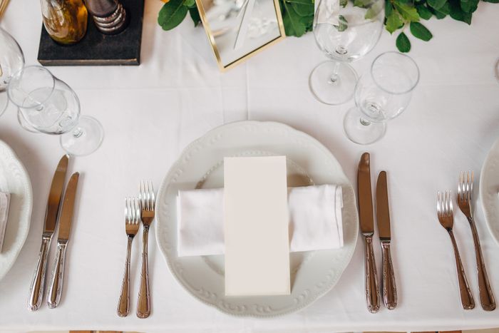A place setting arranged neatly on a table