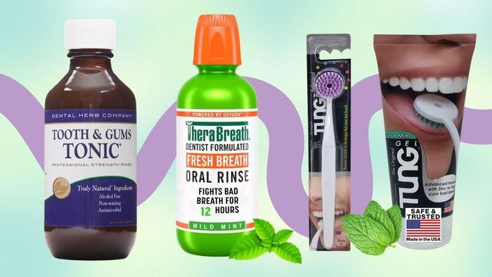 A natural essential oil tonic for teeth and gums, a gentle alcohol-free mouthwash, and a comprehensive tongue cleaning set with gel.