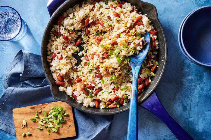 Skillet-Cooked Kidney Beans and Rice