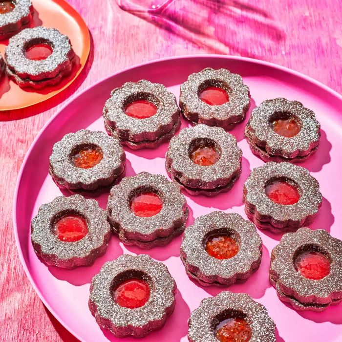 Chocolate Linzer Cookies