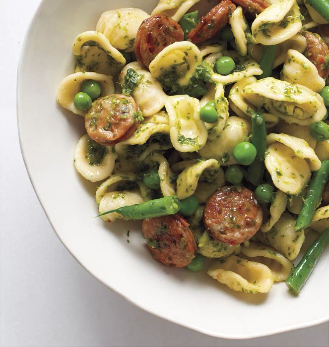 Pesto Orecchiette with Chicken Sausage