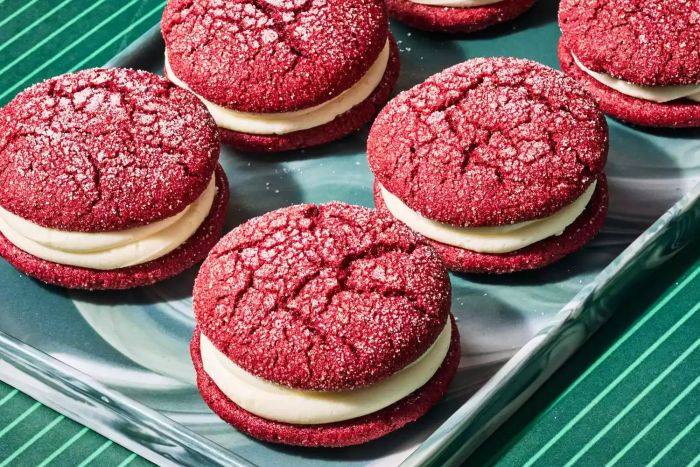 Red Velvet Sandwich Cookies