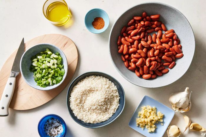 Kidney Beans and Rice Ingredients