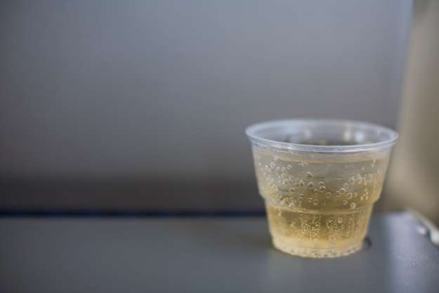 Ginger Ale Served on a Flight