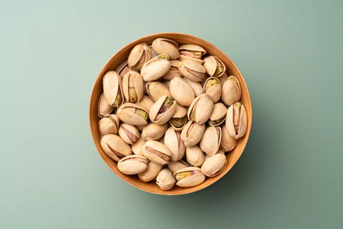 A bowl filled with pistachios