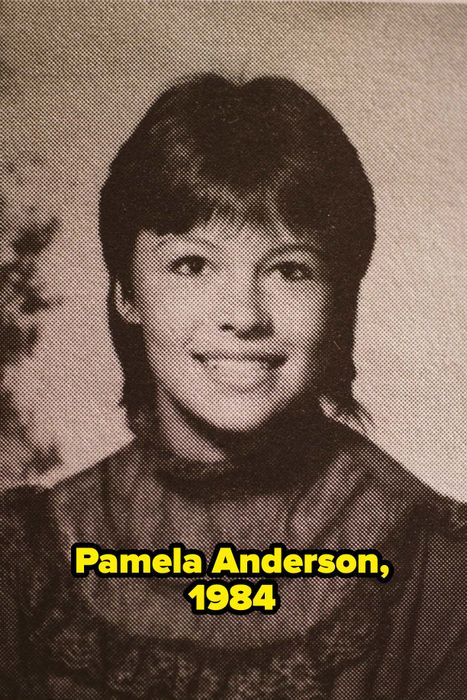 A teenage individual in a 1984 school photo with short hair and a lace-collared blouse. The image also features text providing context for the photograph
