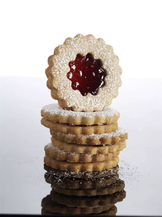 Raspberry linzer cookies