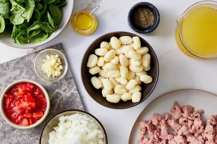 Ingredients for Italian Sausage Gnocchi Soup