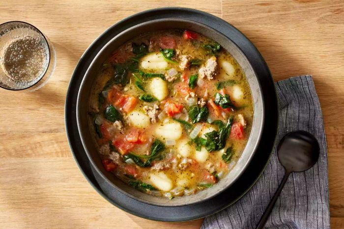 One-Pot Italian Sausage and Gnocchi Soup