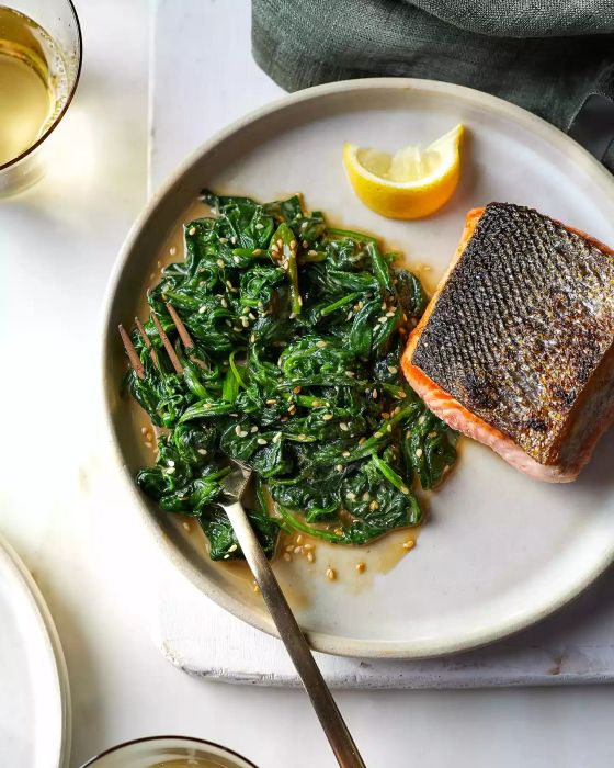 Wilted Sesame Spinach