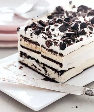 The trick to this ridiculously easy dessert with just four ingredients? Using ice cream sandwiches to build the layers of your cake. Find the recipe for Simple Ice Cream Cake here.