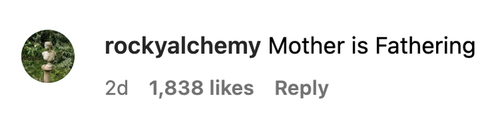 A comment from the user 