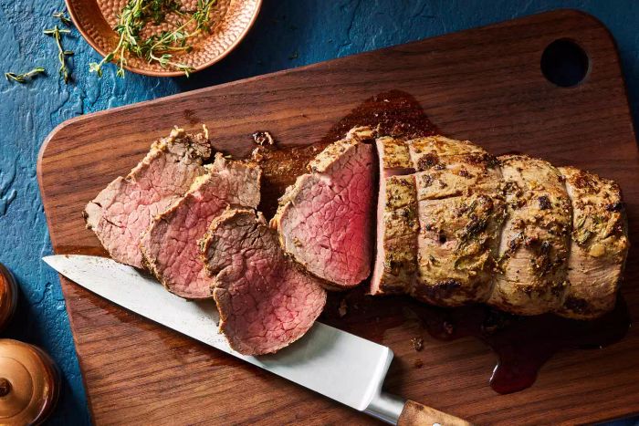 Roasted beef tenderloin