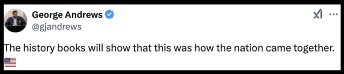Tweet by George Andrews: