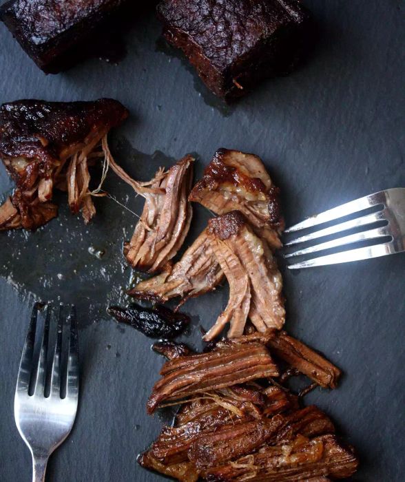 Brisket made in a slow cooker