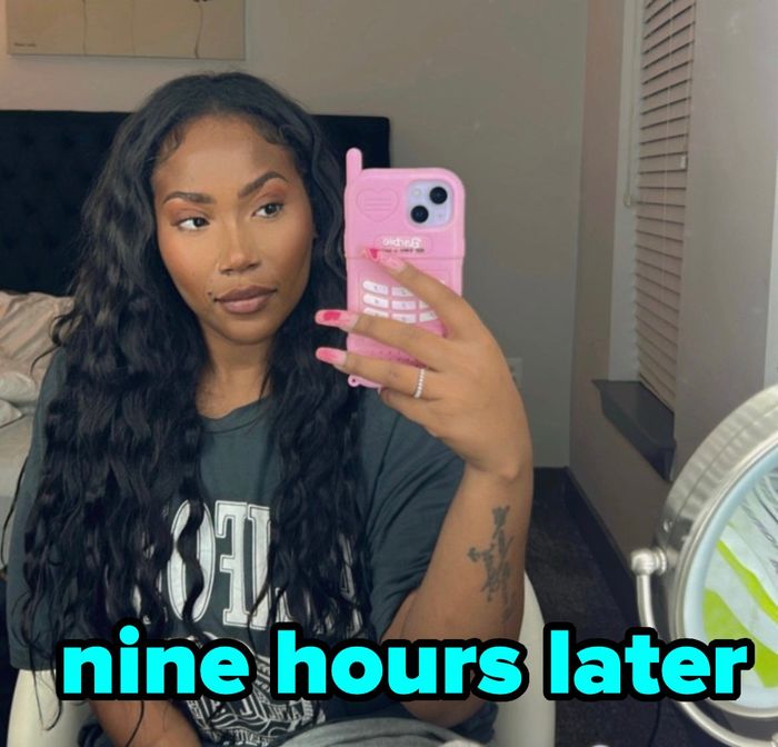 my makeup nine hours later with minimal shine