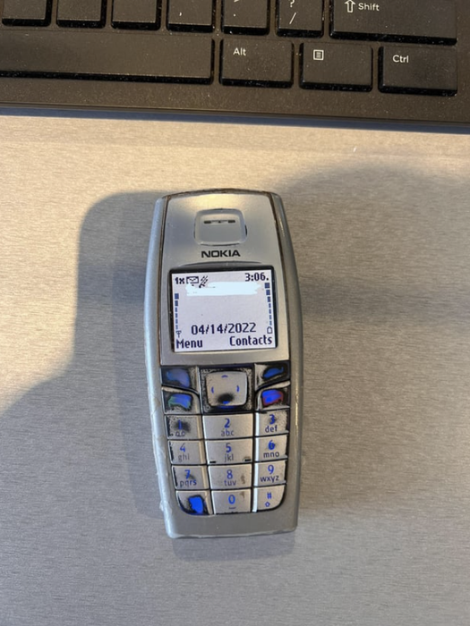 A Nokia mobile phone.