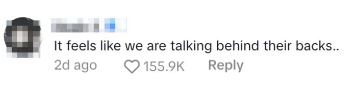 A comment from Noah: "It feels like we’re talking behind their backs"