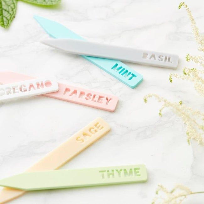 Vibrant plant markers to add a splash of color to your garden.