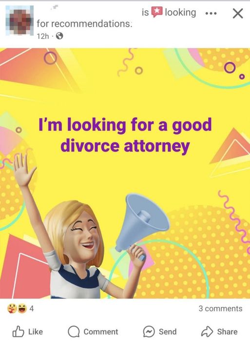 Cartoon woman with a megaphone against a vibrant background says,