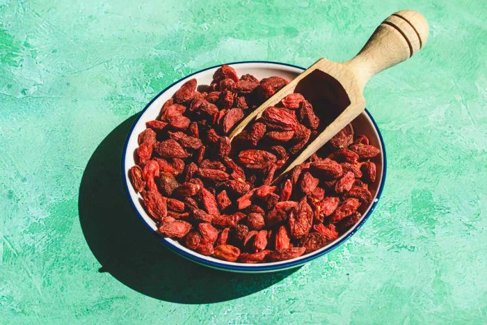 Nutritional supplement: Goji berries, also known as wolfberries