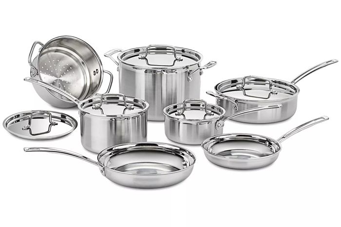 Cuisinart MultiClad Pro 12-Piece Triple-Ply Stainless Cookware Set