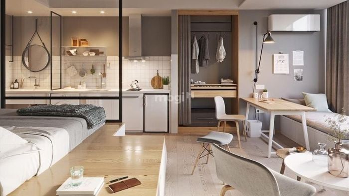Căn hộ studio là một không gian sống tích hợp các chức năng trong một diện tích nhỏ gọn, giúp tiết kiệm chi phí và không gian.