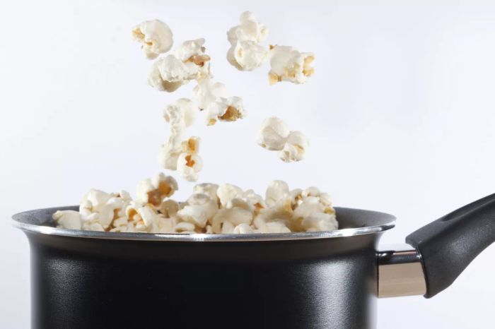 Popcorn Popping from a Dark Pot