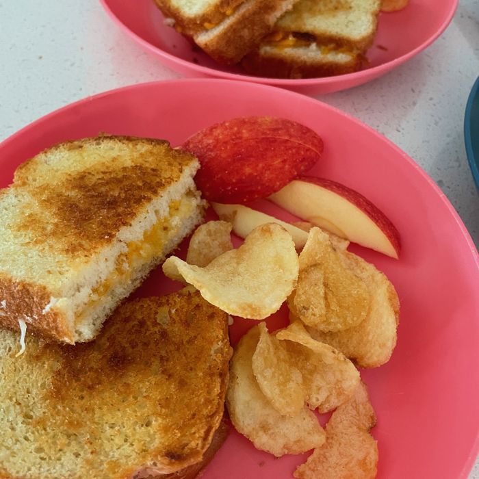 Grilled cheese lunch.