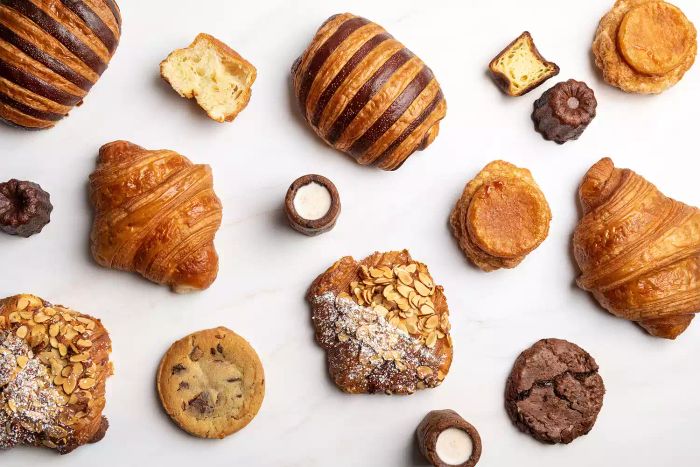 A variety of different baked goods