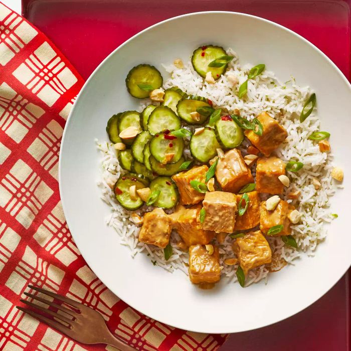 Crispy Nutty Tofu Bowls