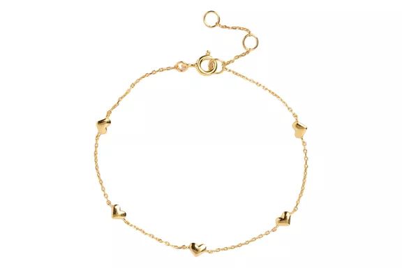 Local Eclectic Heart of Gold Chain Bracelet