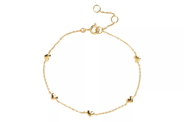 Local Eclectic Heart of Gold Chain Bracelet
