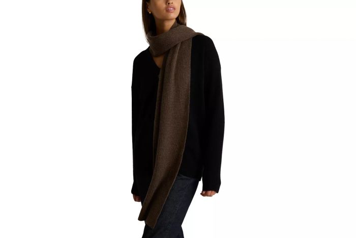 Quince Mongolian Cashmere Ribbed Scarf